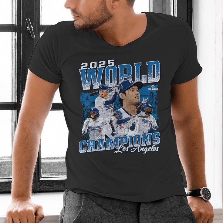 Shohei Ohtani 2025 Los Angeles Baseball Champions MLBPA Men's V-Neck T-Shirt