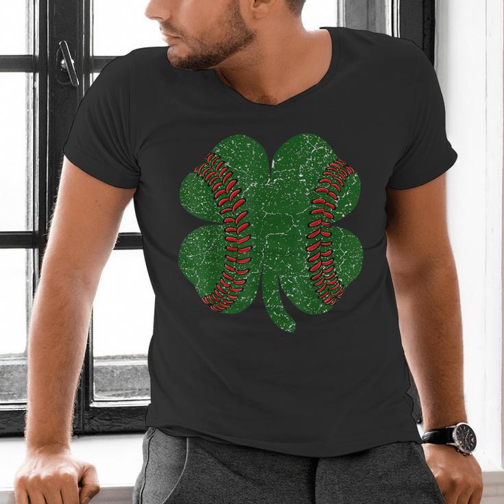 St Patricks Day Shamrock Baseball Saint Paddy's Men's V-Neck T-Shirt