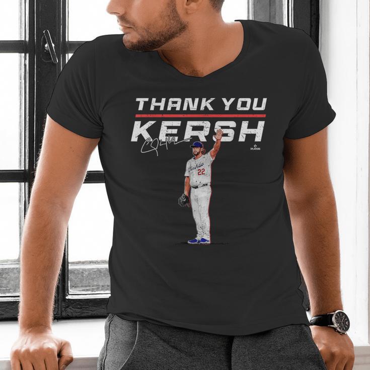 Thank You Kersh Clayton Kershaw Los Angeles Baseball MLBPA Men's V-Neck T-Shirt Thank You Kersh Clayton Kershaw Los Angeles Baseball MLBPA Men's V-Neck T-Shirt