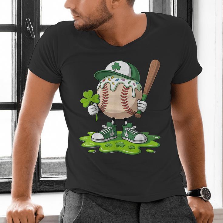 Toddler Baseball Drip Ice Cream Boys Kids St Patricks Day Men's V-Neck T-Shirt Toddler Baseball Drip Ice Cream Boys Kids St Patricks Day Men's V-Neck T-Shirt