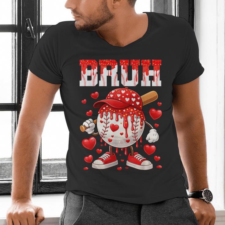 Valentines Day Baseball Drip Boys Bruh Ice Cream Toddler Kid Men's V-Neck T-Shirt Valentines Day Baseball Drip Boys Bruh Ice Cream Toddler Kid Men's V-Neck T-Shirt