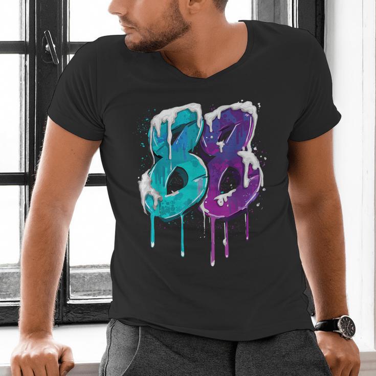 Vintage Baseball 88 Number Men's V-Neck T-Shirt Vintage Baseball 88 Number Men's V-Neck T-Shirt