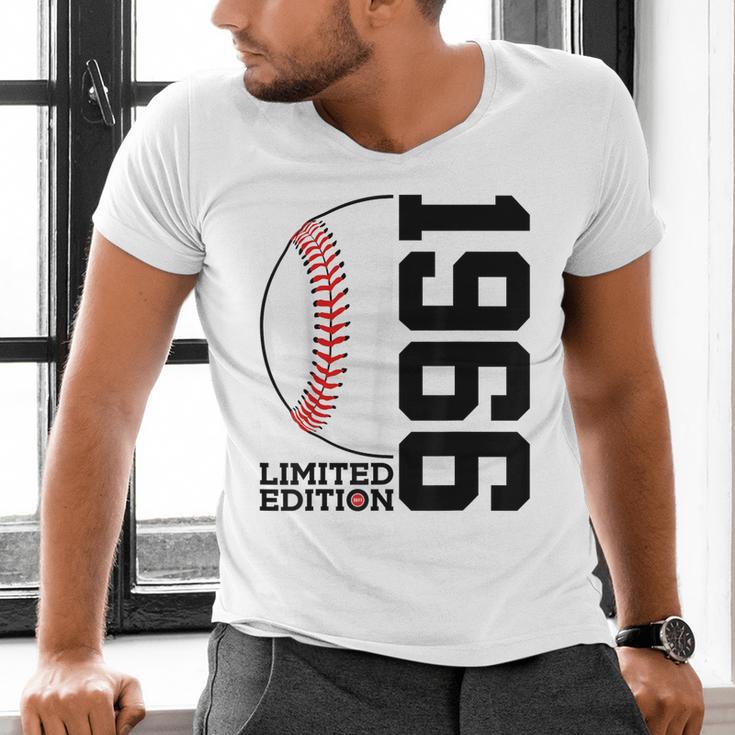 60th Birthday Baseball Limited Edition 1966 Men's V-Neck T-Shirt 60th Birthday Baseball Limited Edition 1966 Men's V-Neck T-Shirt