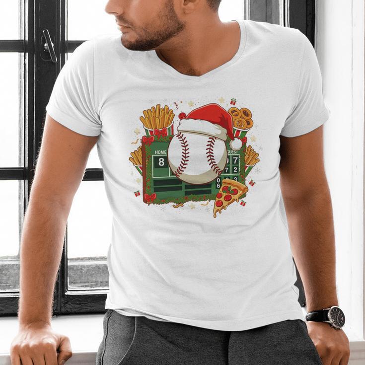 Baseball Christmas Scoreboard Celebration Premium Tri-Blend Men's V-Neck T-Shirt Baseball Christmas Scoreboard Celebration Premium Tri-Blend Men's V-Neck T-Shirt
