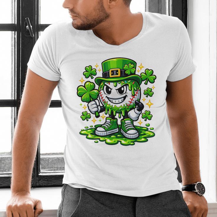 Baseball Drip Icecream Apparel Youth Boy St Patrick Day Men's V-Neck T-Shirt Baseball Drip Icecream Apparel Youth Boy St Patrick Day Men's V-Neck T-Shirt