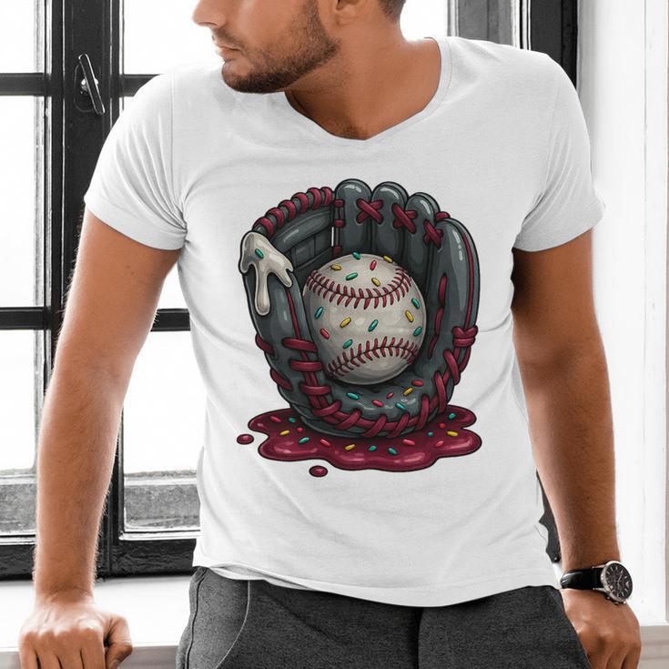 Baseball Drip Team For Boys And Girls Ice Cream Cool Premium Tri-Blend Men's V-Neck T-Shirt