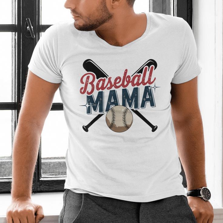 Baseball Mama Squad Proud Sports Mom Game Day Men's V-Neck T-Shirt