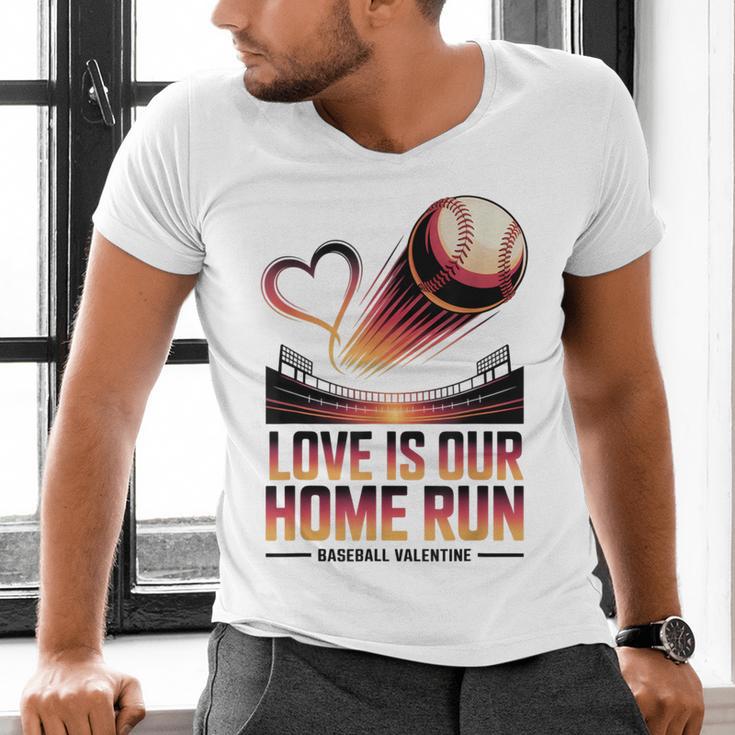 Baseball Valentine Forever On Deck For You Men's V-Neck T-Shirt Baseball Valentine Forever On Deck For You Men's V-Neck T-Shirt