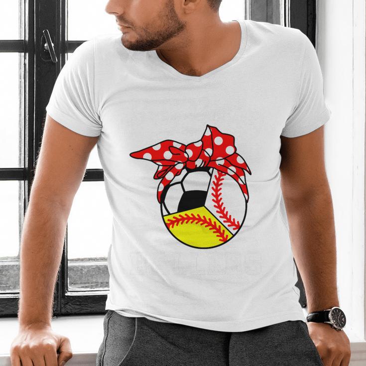 Busy Raising Ballers Baseball Softball Soccer Mom Premium Tri-Blend Men's V-Neck T-Shirt Busy Raising Ballers Baseball Softball Soccer Mom Premium Tri-Blend Men's V-Neck T-Shirt