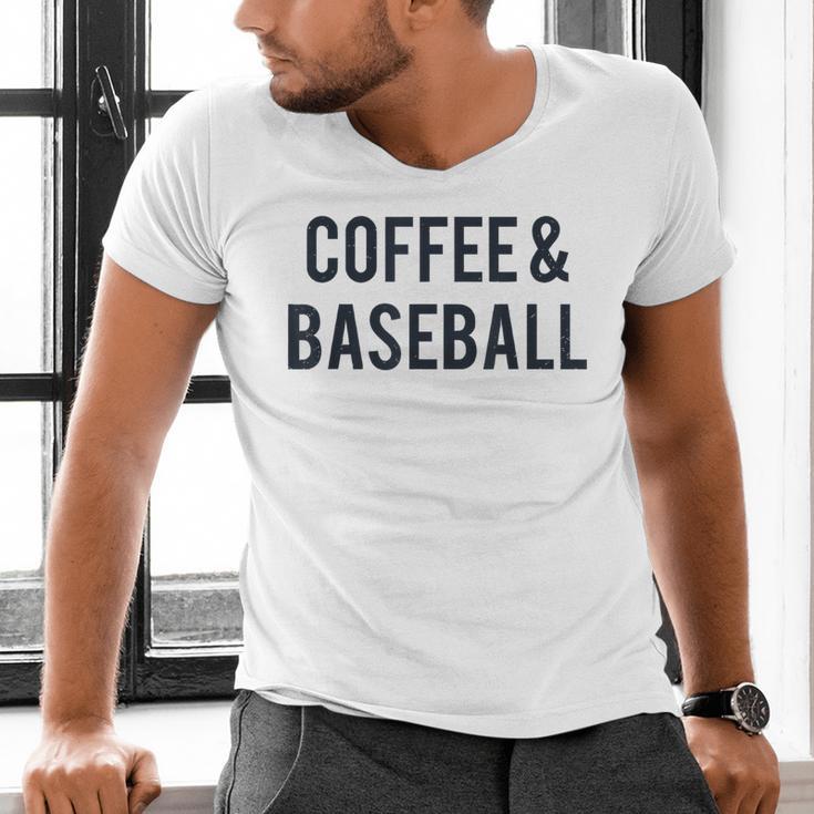 Coffee And Baseball Men's V-Neck T-Shirt
