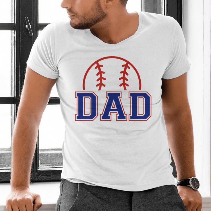 Dad Of Rookie 1st Birthday Baseball Boy Family Matching Men's V-Neck T-Shirt Dad Of Rookie 1st Birthday Baseball Boy Family Matching Men's V-Neck T-Shirt
