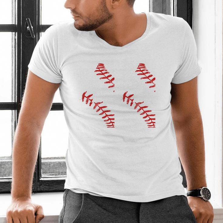 Distressed Baseball Number 44 Jersey Uniform Player Fan Men's V-Neck T-Shirt Distressed Baseball Number 44 Jersey Uniform Player Fan Men's V-Neck T-Shirt
