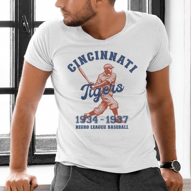 Negro League Baseball History Month Cincinnati Ohio Men's V-Neck T-Shirt