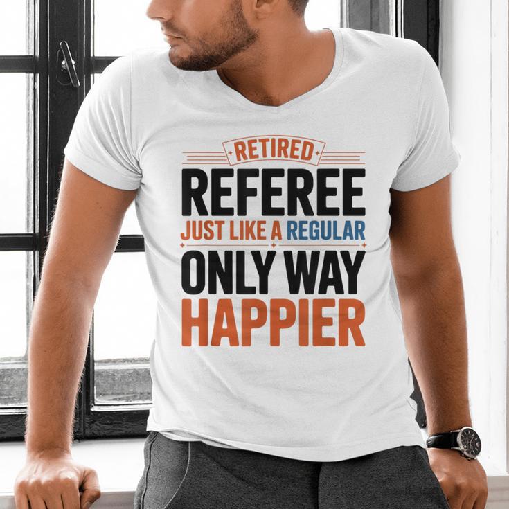 Retired Basketball Referee For Baseball Refs Men's V-Neck T-Shirt