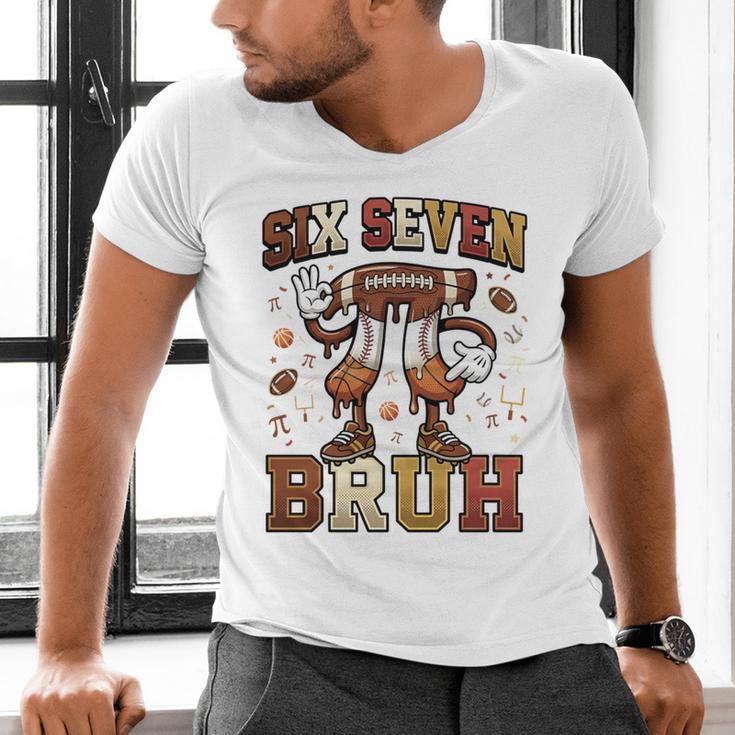Six Seven 67 Happy Pi Day 314 Football Basketball Baseball Men's V-Neck T-Shirt Six Seven 67 Happy Pi Day 314 Football Basketball Baseball Men's V-Neck T-Shirt