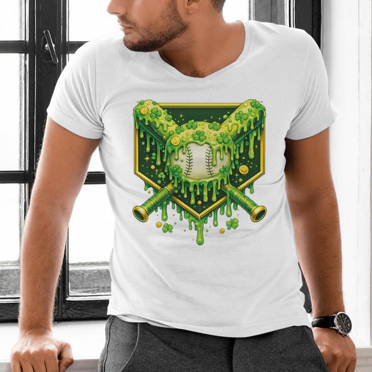 St Patrick's Day Baseball Boys Ice Cream Drip Youth Kids Premium Tri-Blend Men's V-Neck T-Shirt St Patrick's Day Baseball Boys Ice Cream Drip Youth Kids Premium Tri-Blend Men's V-Neck T-Shirt
