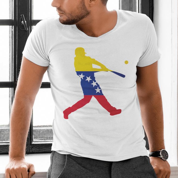 Venezuela Baseball Men's V-Neck T-Shirt