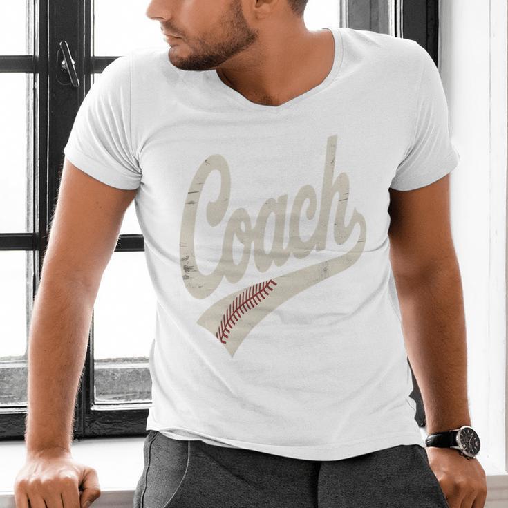 Vintage Baseball Coach Men's V-Neck T-Shirt Vintage Baseball Coach Men's V-Neck T-Shirt