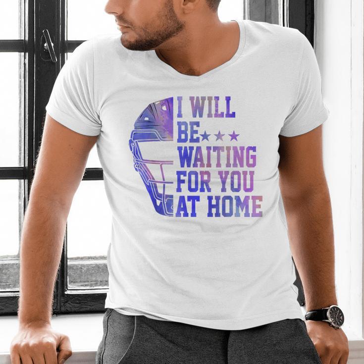 I Will Be Waiting For You At Home Baseball Softball Catcher Men's V-Neck T-Shirt I Will Be Waiting For You At Home Baseball Softball Catcher Men's V-Neck T-Shirt