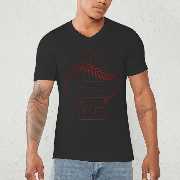 7 Years 2019 Baseball 7TH Birthday Men's V-Neck T-Shirt 7 Years 2019 Baseball 7TH Birthday Men's V-Neck T-Shirt