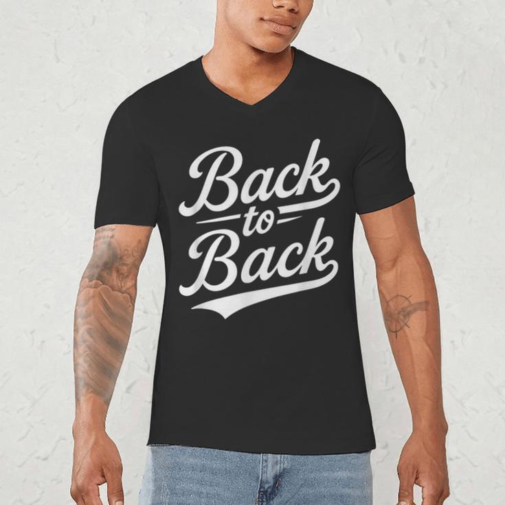 Back To Back For Boys Girls Men Women Baseball Men's V-Neck T-Shirt