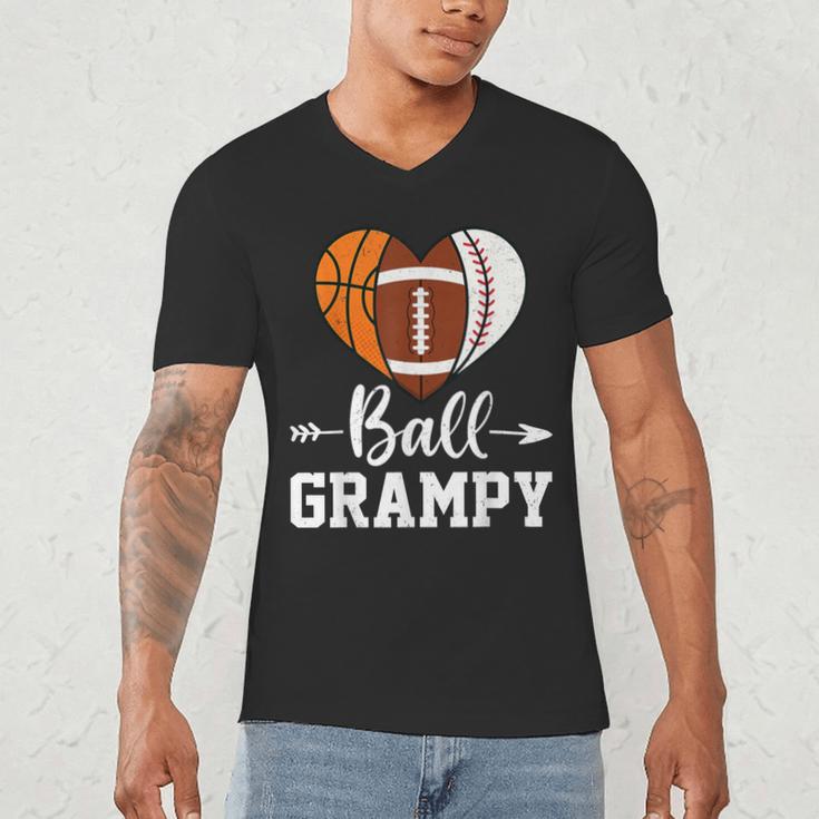 Ball Grampy Basketball Football Baseball Player Men's V-Neck T-Shirt