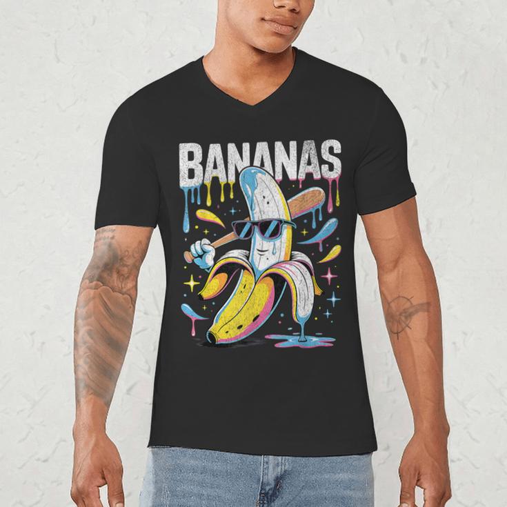 Banana Baseball Drip Kids Youth Boys Girls Sport Teens Men's V-Neck T-Shirt Banana Baseball Drip Kids Youth Boys Girls Sport Teens Men's V-Neck T-Shirt