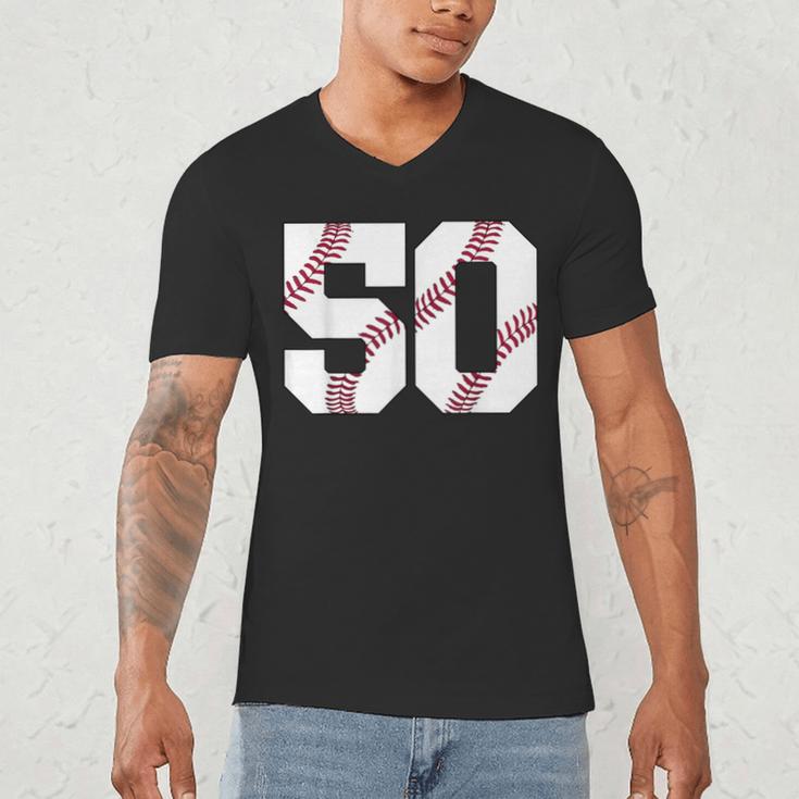 Baseball 1976 50th Birthday Vintage 50 Years Old Retro Men's V-Neck T-Shirt Baseball 1976 50th Birthday Vintage 50 Years Old Retro Men's V-Neck T-Shirt