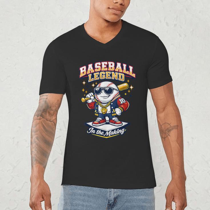 Baseball Cute Youth Ice Cream Valentine Day Sporty Fun Men's V-Neck T-Shirt Baseball Cute Youth Ice Cream Valentine Day Sporty Fun Men's V-Neck T-Shirt
