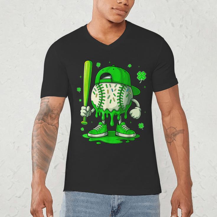 Baseball Drip Icecream Apparel Youth Boy St Patricks Day Men's V-Neck T-Shirt Baseball Drip Icecream Apparel Youth Boy St Patricks Day Men's V-Neck T-Shirt