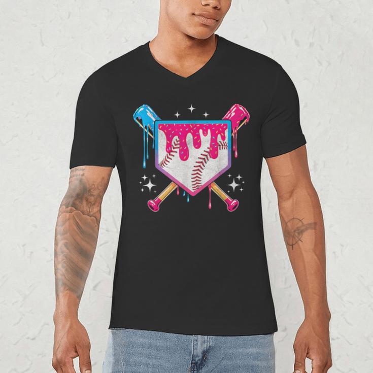 Baseball Drip Purple Glove Respect The Drip Youth Boys Girls Men's V-Neck T-Shirt Baseball Drip Purple Glove Respect The Drip Youth Boys Girls Men's V-Neck T-Shirt