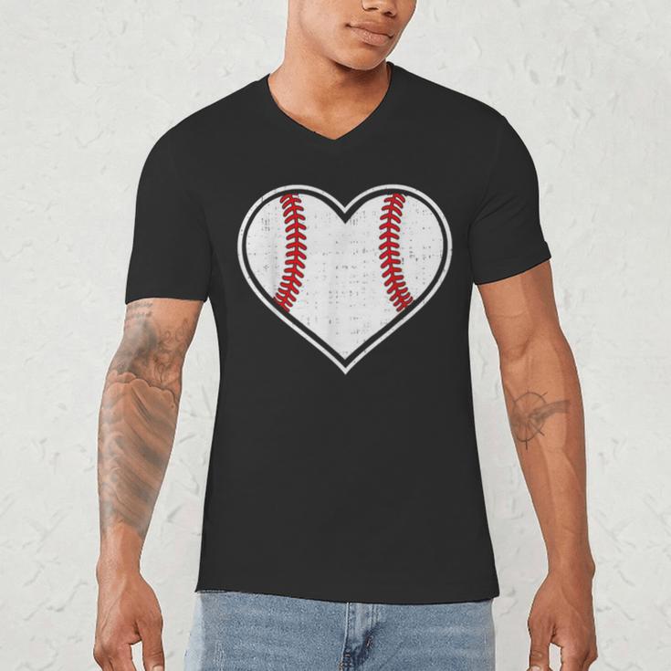 Baseball Heart Love Sport Valentines Day Men Women Boys Kids Men's V-Neck T-Shirt Baseball Heart Love Sport Valentines Day Men Women Boys Kids Men's V-Neck T-Shirt