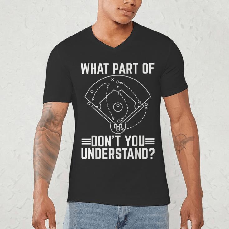 Baseball Math Double Play What Part Of Baseball Game Men's V-Neck T-Shirt Baseball Math Double Play What Part Of Baseball Game Men's V-Neck T-Shirt