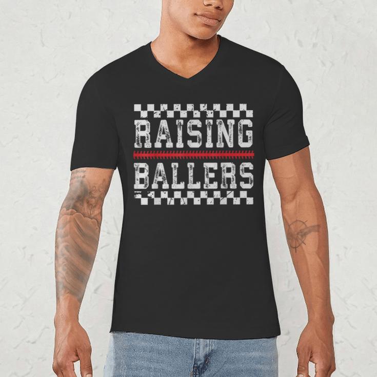 Baseball Player Raising Ballers Game Day Respect The Drip Men's V-Neck T-Shirt Baseball Player Raising Ballers Game Day Respect The Drip Men's V-Neck T-Shirt