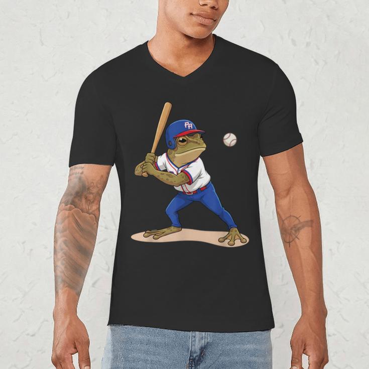 Baseball Puerto Rico Patriotic Flag Boricua Baseball Player Men's V-Neck T-Shirt Baseball Puerto Rico Patriotic Flag Boricua Baseball Player Men's V-Neck T-Shirt