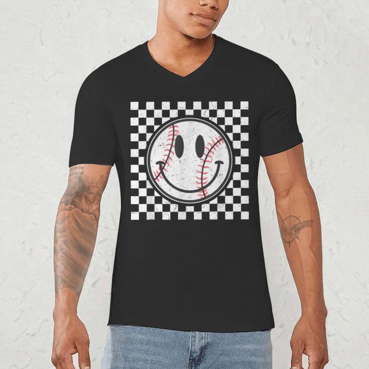 Baseball Season Happy Game Day Trendy Sports Vintage Men's V-Neck T-Shirt