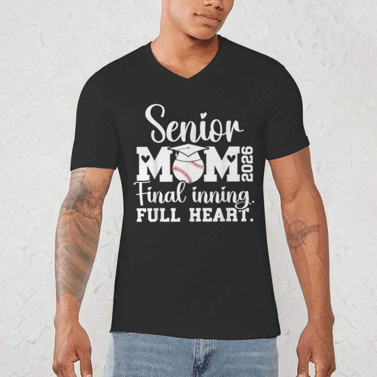 Baseball Senior Mom 2026 Final Inning Baseball Senior Mama Men's V-Neck T-Shirt Baseball Senior Mom 2026 Final Inning Baseball Senior Mama Men's V-Neck T-Shirt