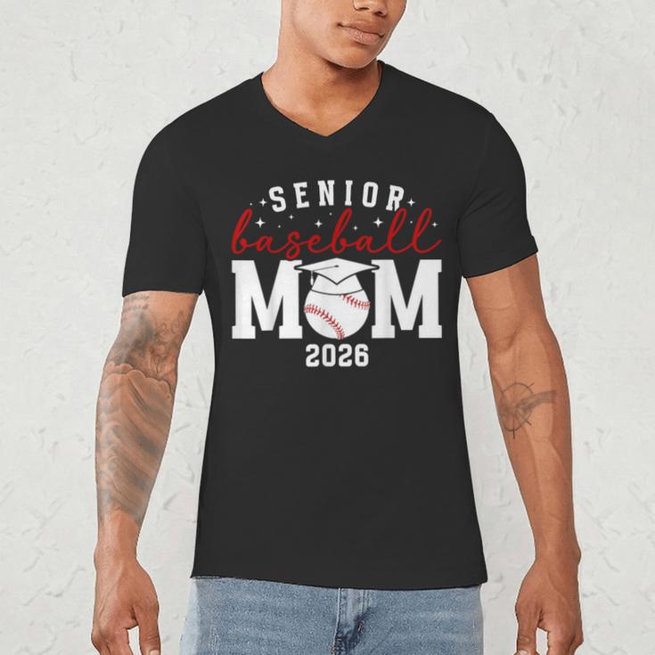 Baseball Senior Mom Of A Senior Baseball Player Mom 2026 Men's V-Neck T-Shirt