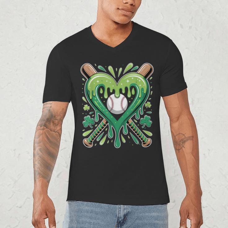 Baseball St Patricks Day Boys Girls Men Women Shamrock Green Men's V-Neck T-Shirt Baseball St Patricks Day Boys Girls Men Women Shamrock Green Men's V-Neck T-Shirt