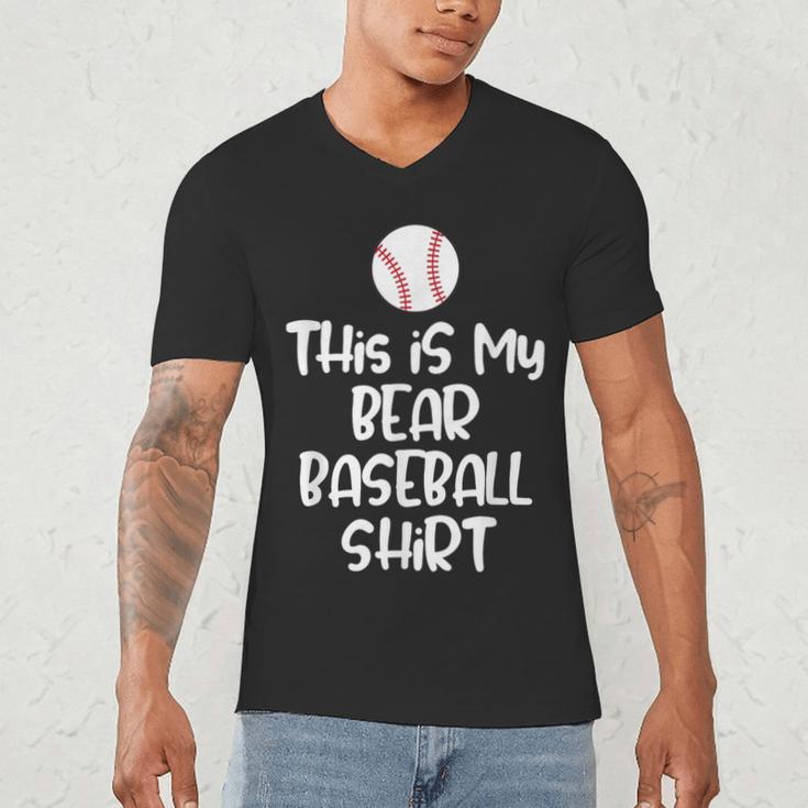 Bear Baseball Shirt For Players Fans And Moms Men's V-Neck T-Shirt