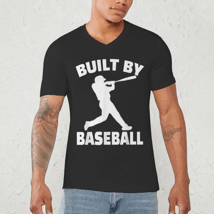 Built By Baseball Baseball For Men Women Boys Players Men's V-Neck T-Shirt Built By Baseball Baseball For Men Women Boys Players Men's V-Neck T-Shirt