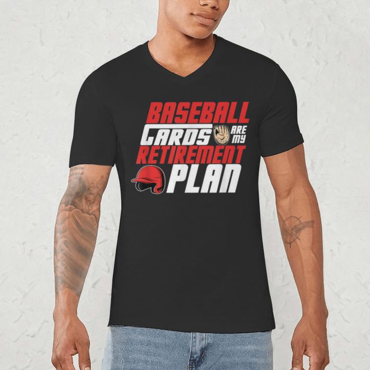 Cards Collector Baseball Cards Are My Retirement Plan Men's V-Neck T-Shirt Cards Collector Baseball Cards Are My Retirement Plan Men's V-Neck T-Shirt