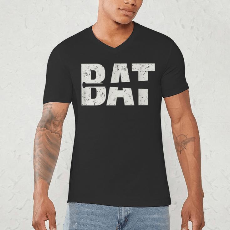 Cool Bat Dad Baseball Tee Women Kids Men's V-Neck T-Shirt Cool Bat Dad Baseball Tee Women Kids Men's V-Neck T-Shirt