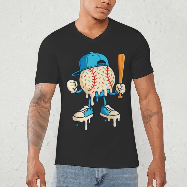 Cool Drip Baseball Shirt Youth Baseball Drip Men's V-Neck T-Shirt Cool Drip Baseball Shirt Youth Baseball Drip Men's V-Neck T-Shirt