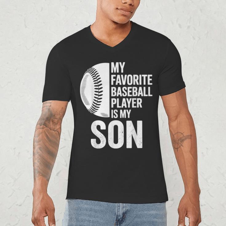 Cute Favorite Baseball Player Is My Son Women Men Men's V-Neck T-Shirt Cute Favorite Baseball Player Is My Son Women Men Men's V-Neck T-Shirt