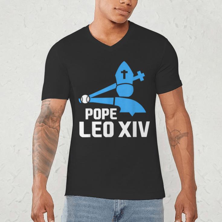 Da Pope Leo XIV Baseball Men's V-Neck T-Shirt Da Pope Leo XIV Baseball Men's V-Neck T-Shirt