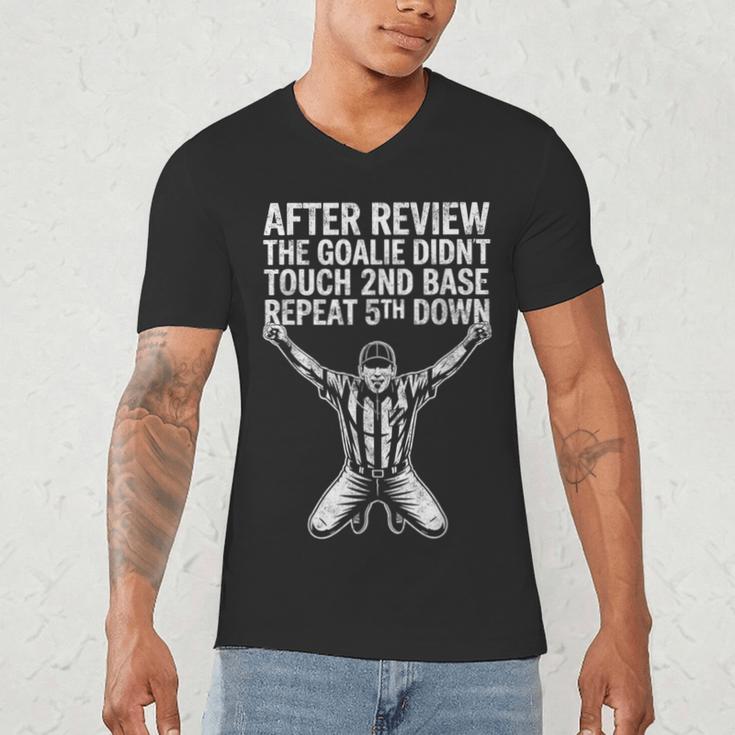 Football Baseball Soccer Referee Joke Tee Football Fan Men's V-Neck T-Shirt