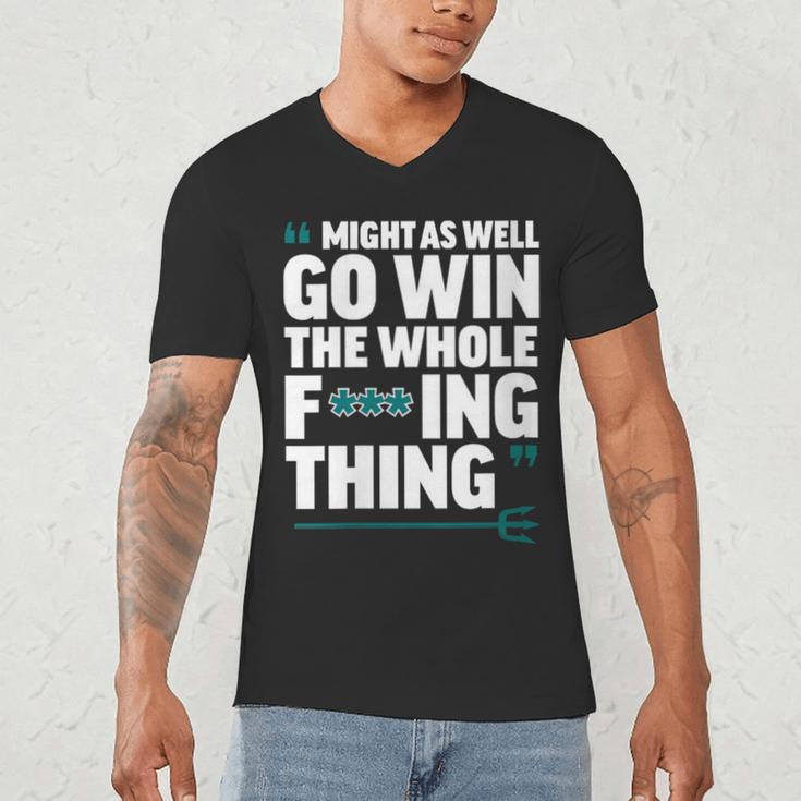 Might As Well Go Win The Whole Thing Baseball Apparel Men's V-Neck T-Shirt Might As Well Go Win The Whole Thing Baseball Apparel Men's V-Neck T-Shirt