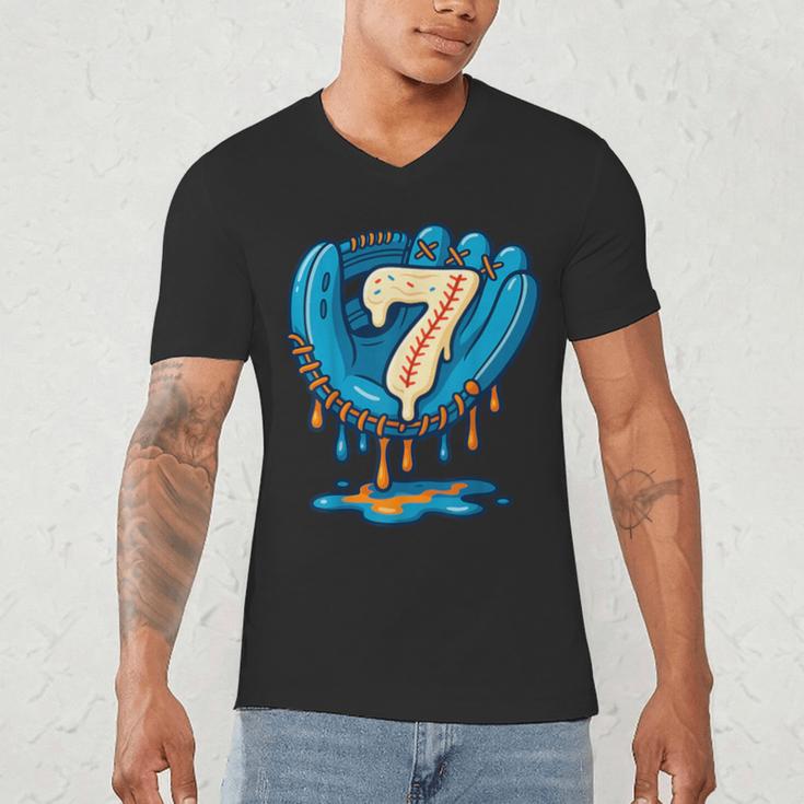 Ice Cream Baseball Glove 7th Birthday Edition Men's V-Neck T-Shirt