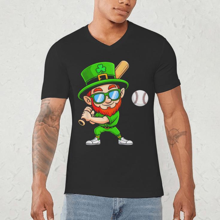 Kids St Patricks Day Shirt Leprechaun Baseball Boys Men Men's V-Neck T-Shirt Kids St Patricks Day Shirt Leprechaun Baseball Boys Men Men's V-Neck T-Shirt